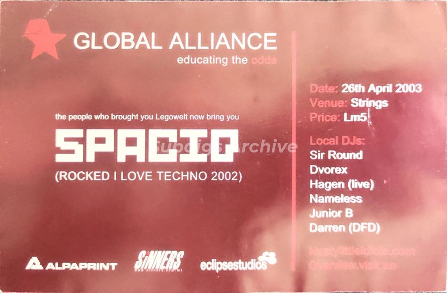 Flyer for the first official Squadron event, 2003